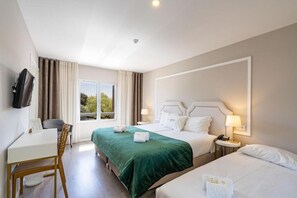 Desk, free WiFi, bed sheets