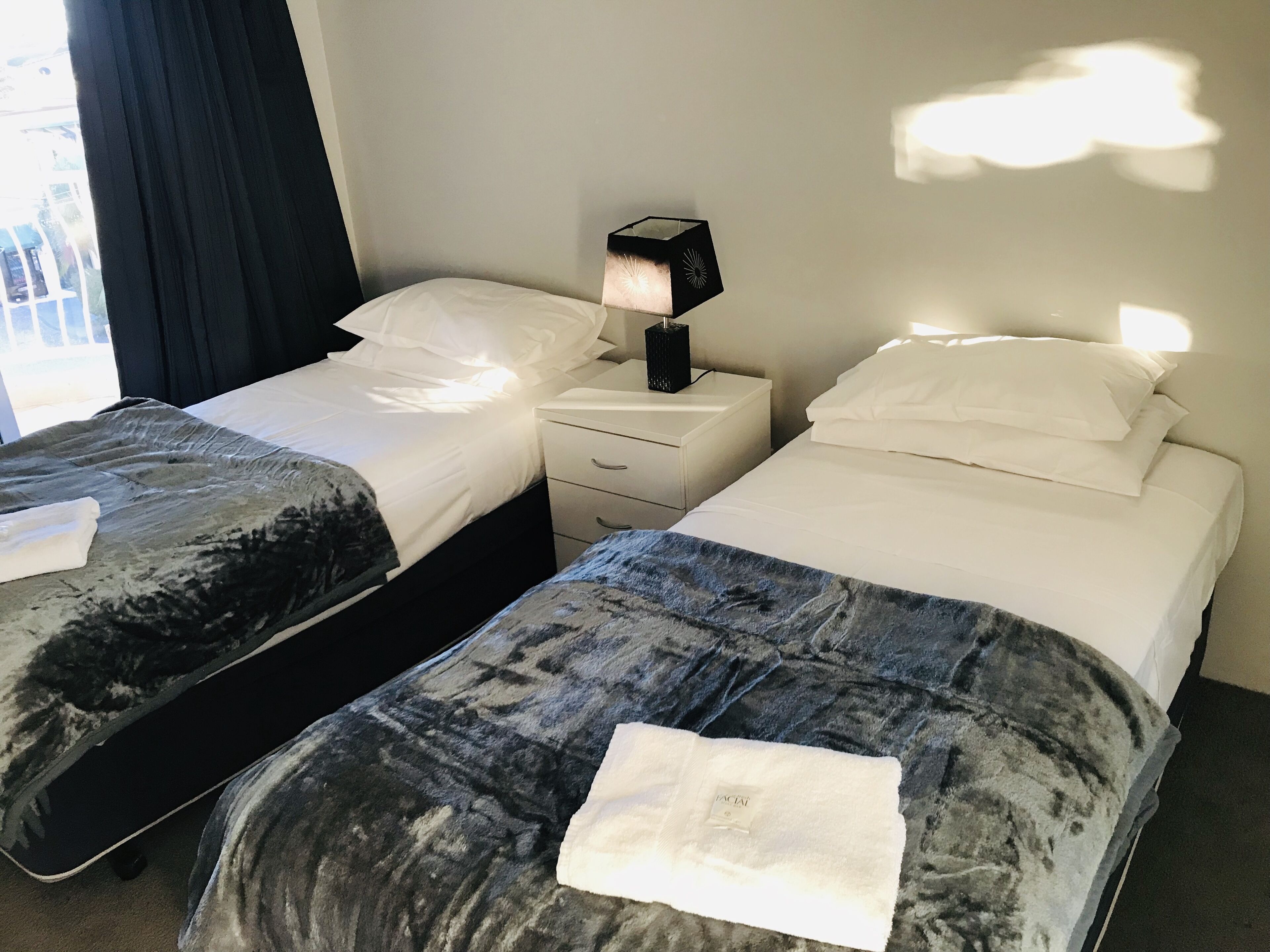 Individually decorated, iron/ironing board, cots/infant beds