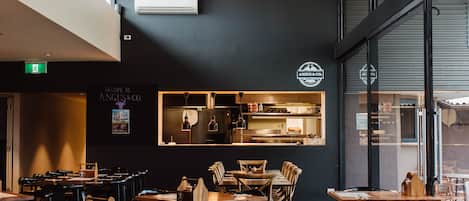 Breakfast, lunch and dinner served