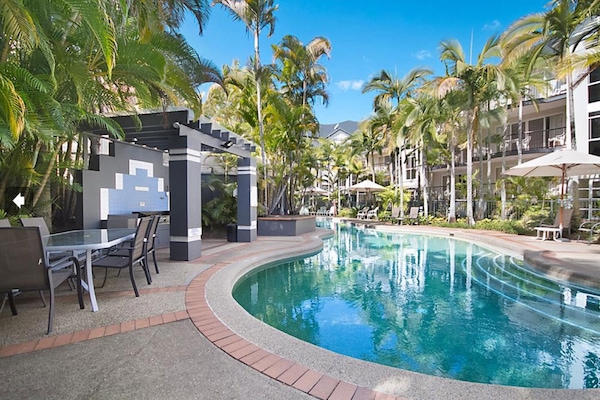 Outdoor pool, open 8:00 AM to 9:30 PM, pool umbrellas, pool loungers