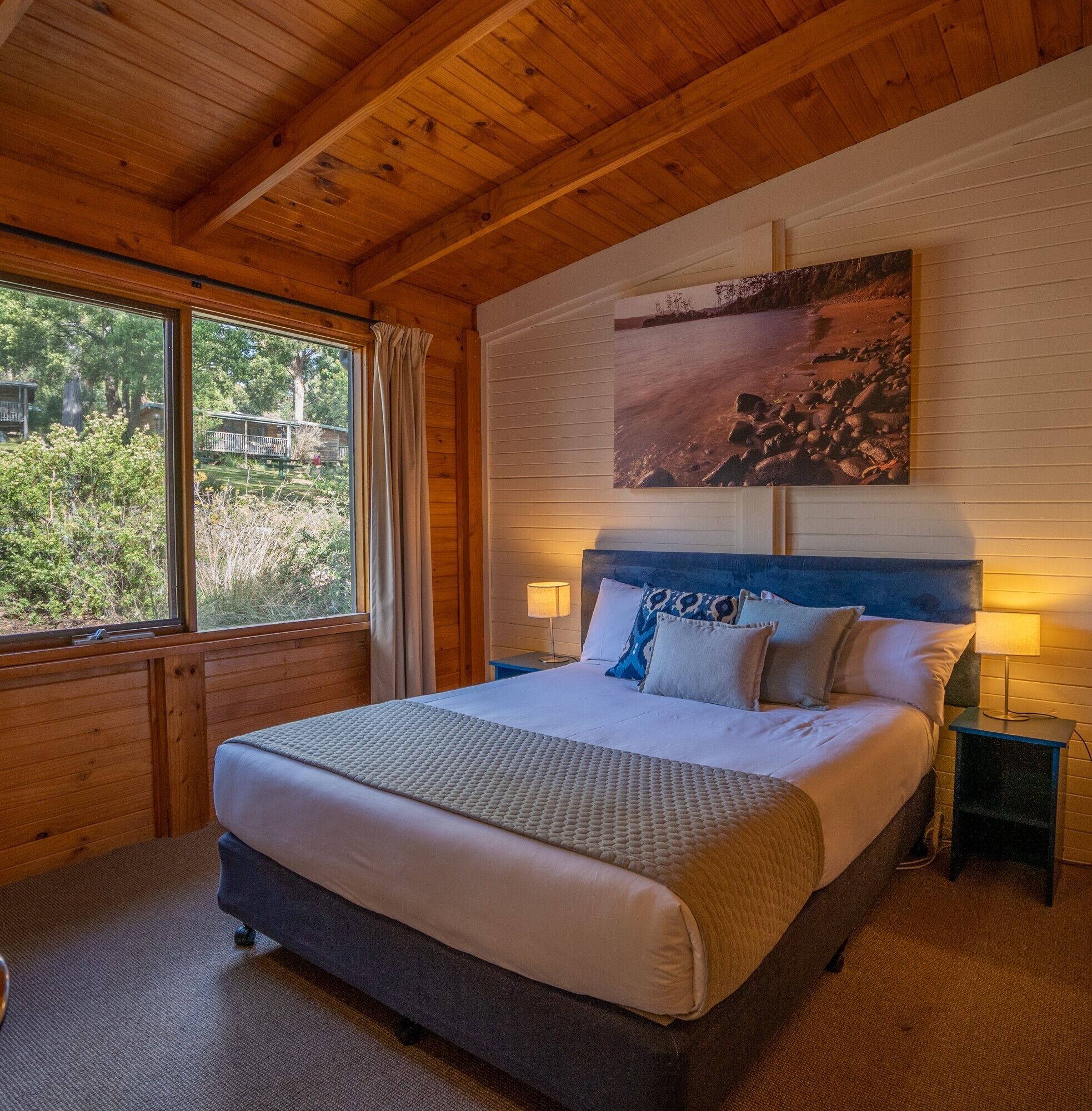 cabin, 1 bedroom, ocean view | 2 bedrooms, in-room safe, iron/ironing board, bed sheets