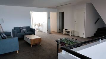 Penthouse, 3 Bedrooms (Water Views) | Living area | 50-inch flat-screen TV with digital channels, TV, streaming services