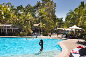 2 outdoor pools, sun loungers