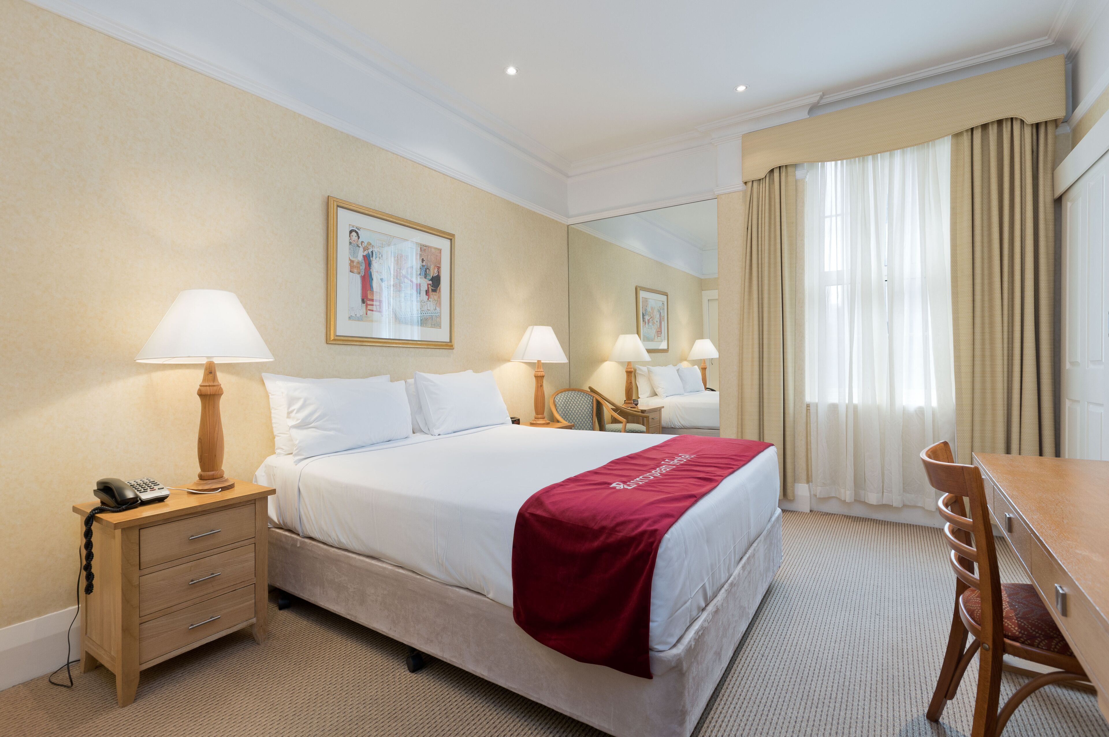 standard queen | 1 bedroom, desk, free wifi, bed sheets