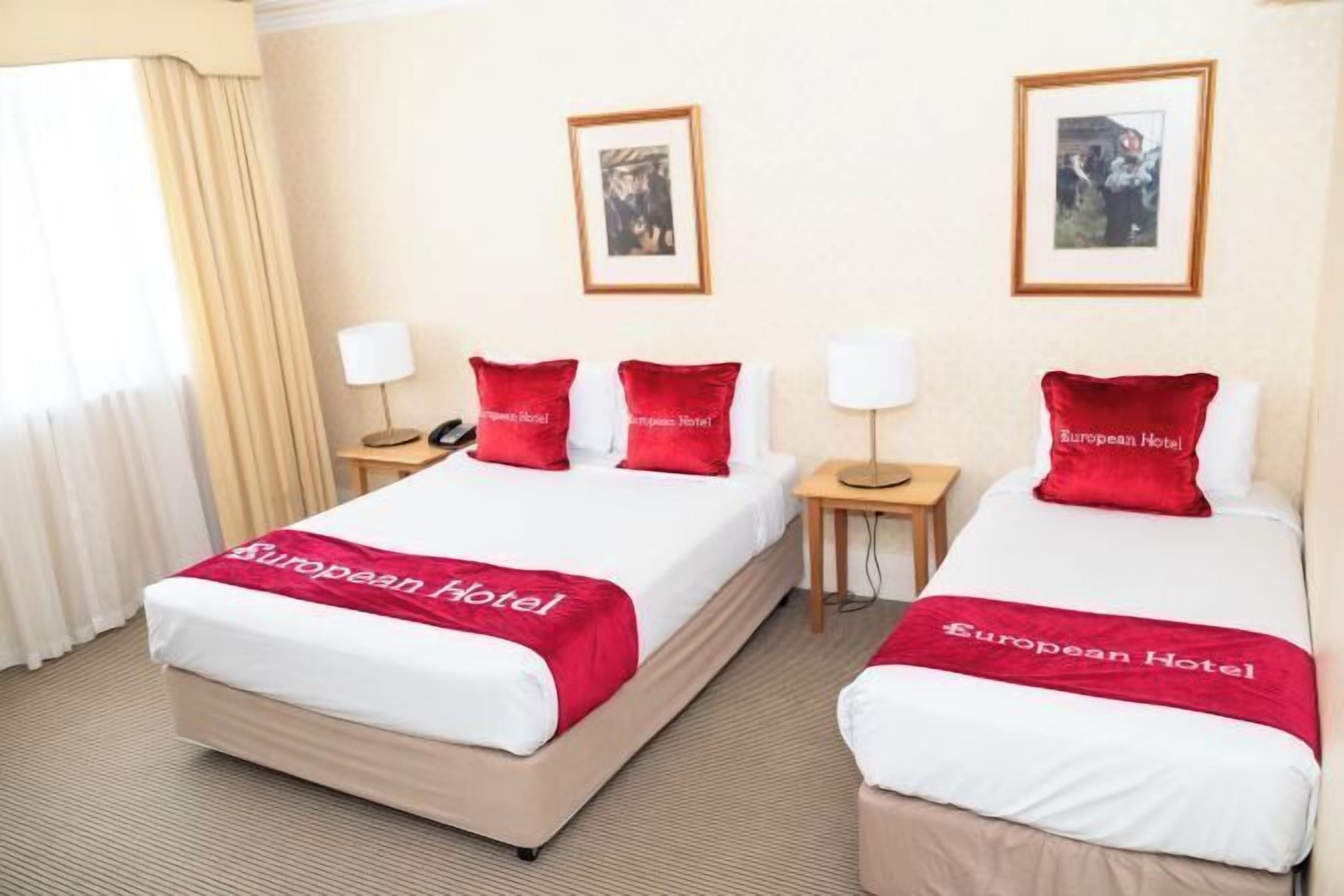 Desk, free WiFi, bed sheets