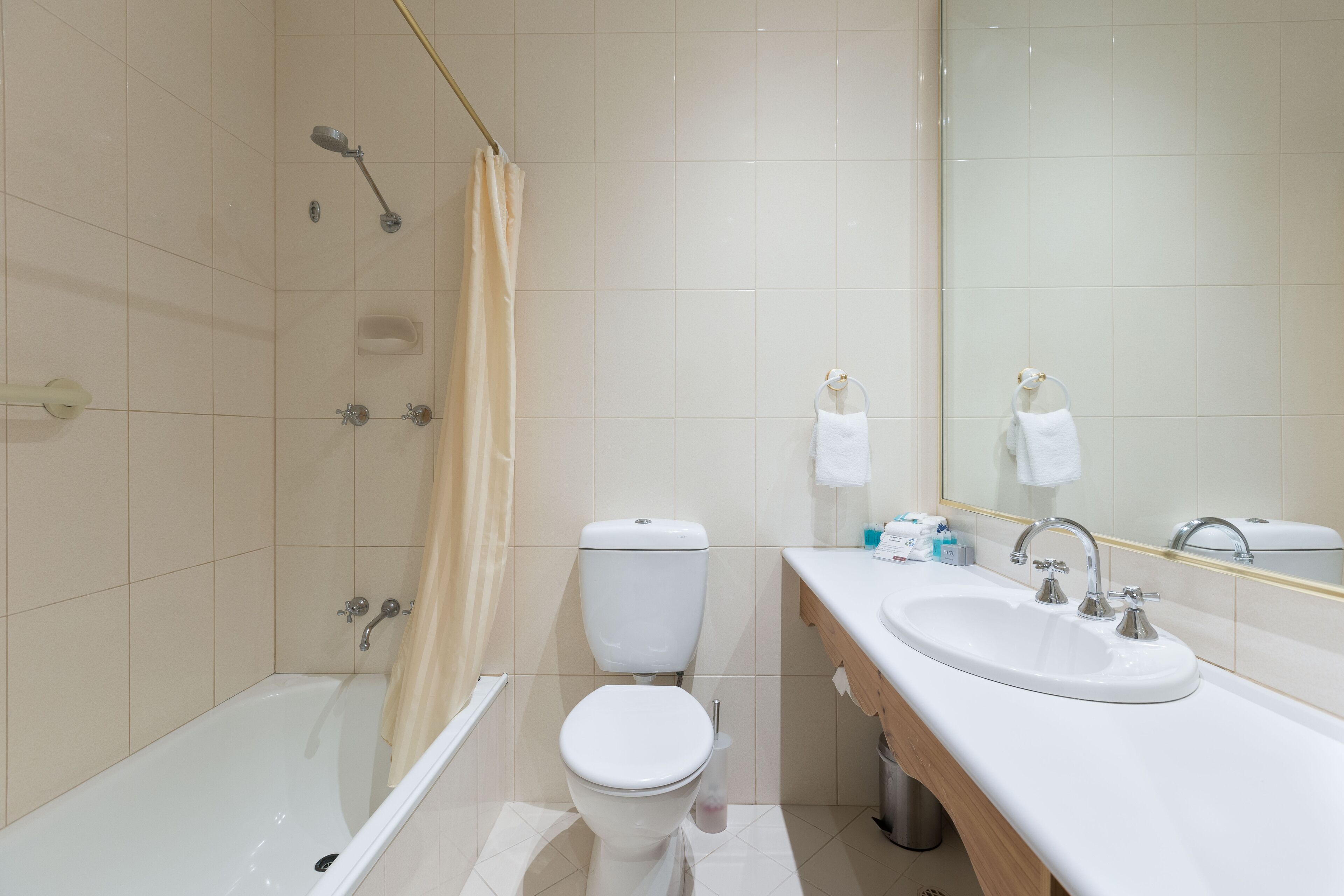 free toiletries, hair dryer, towels, soap