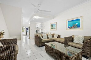 Economy Villa, 2 Bedrooms | Living area | LCD TV - At The Mango Tree (Port Douglas)