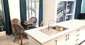 Apartment, 2 Bedrooms | Private kitchen | Full-size fridge, microwave, oven, stovetop