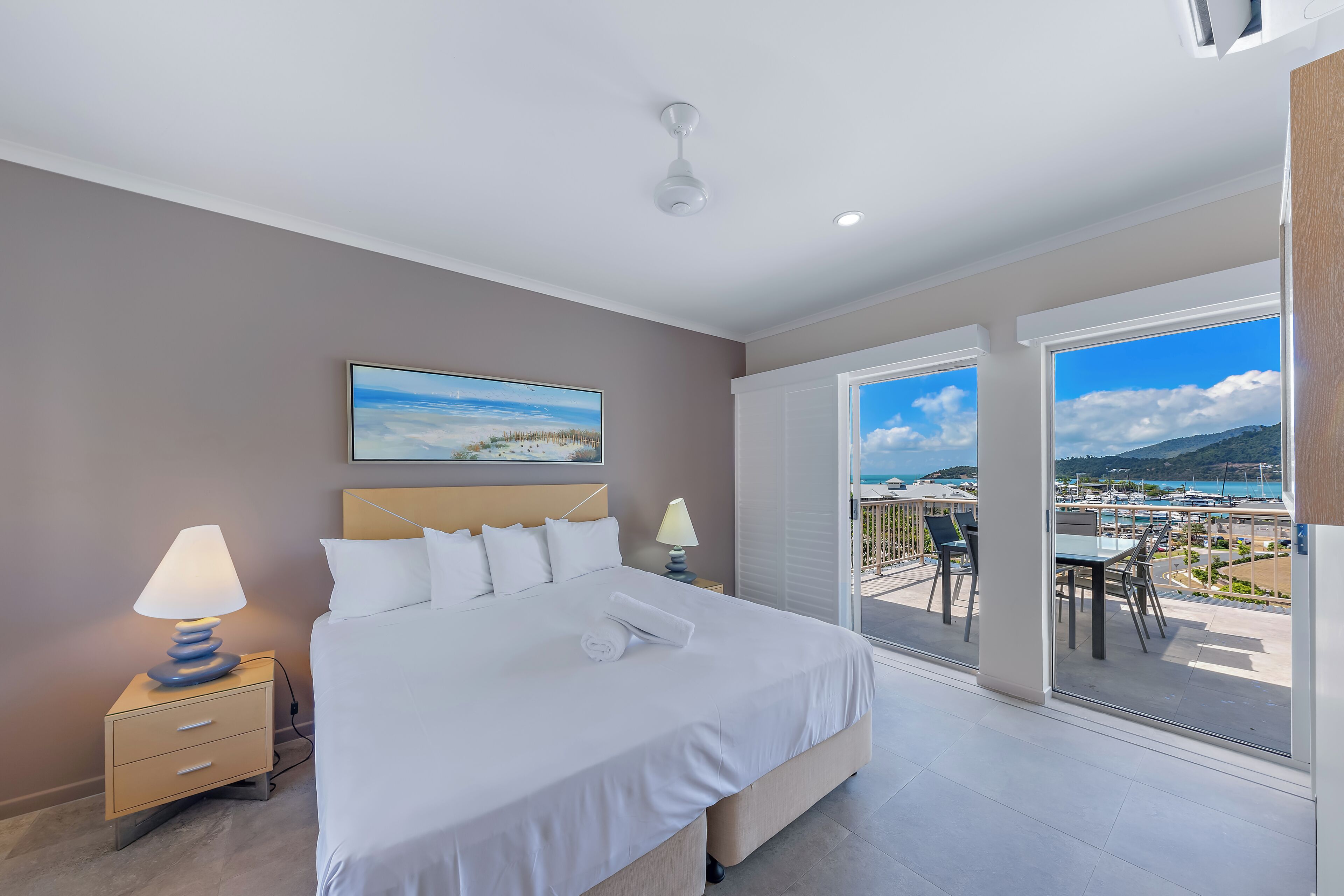 Cobertura, 2 quartos, vista para o oceano (Top Floor) | Roupas de cama premium, cofres nos quartos, escrivaninha