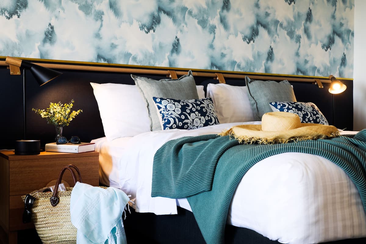 boutique ocean studio | 1 bedroom, down duvets, minibar, in-room safe