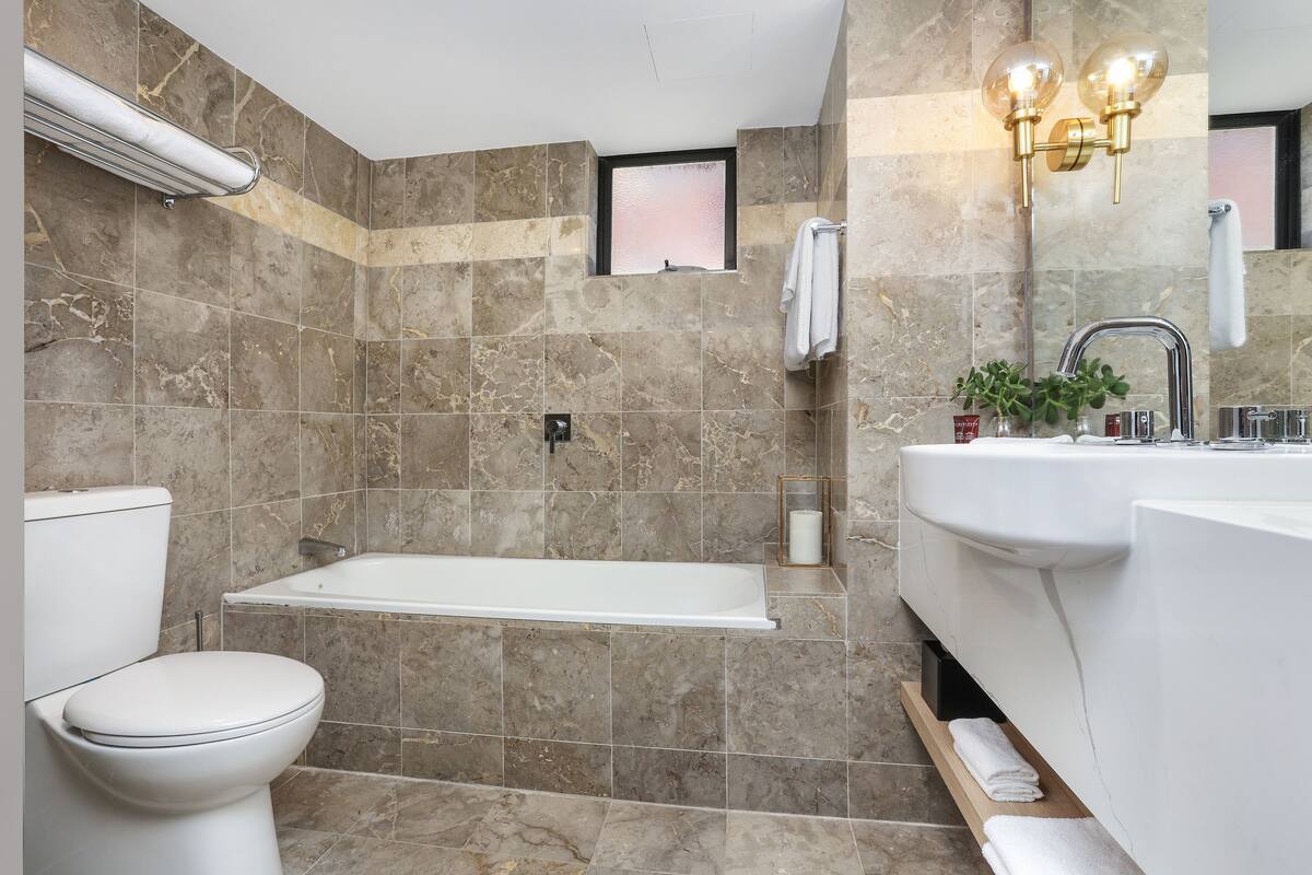 free toiletries, hair dryer, soap, shampoo