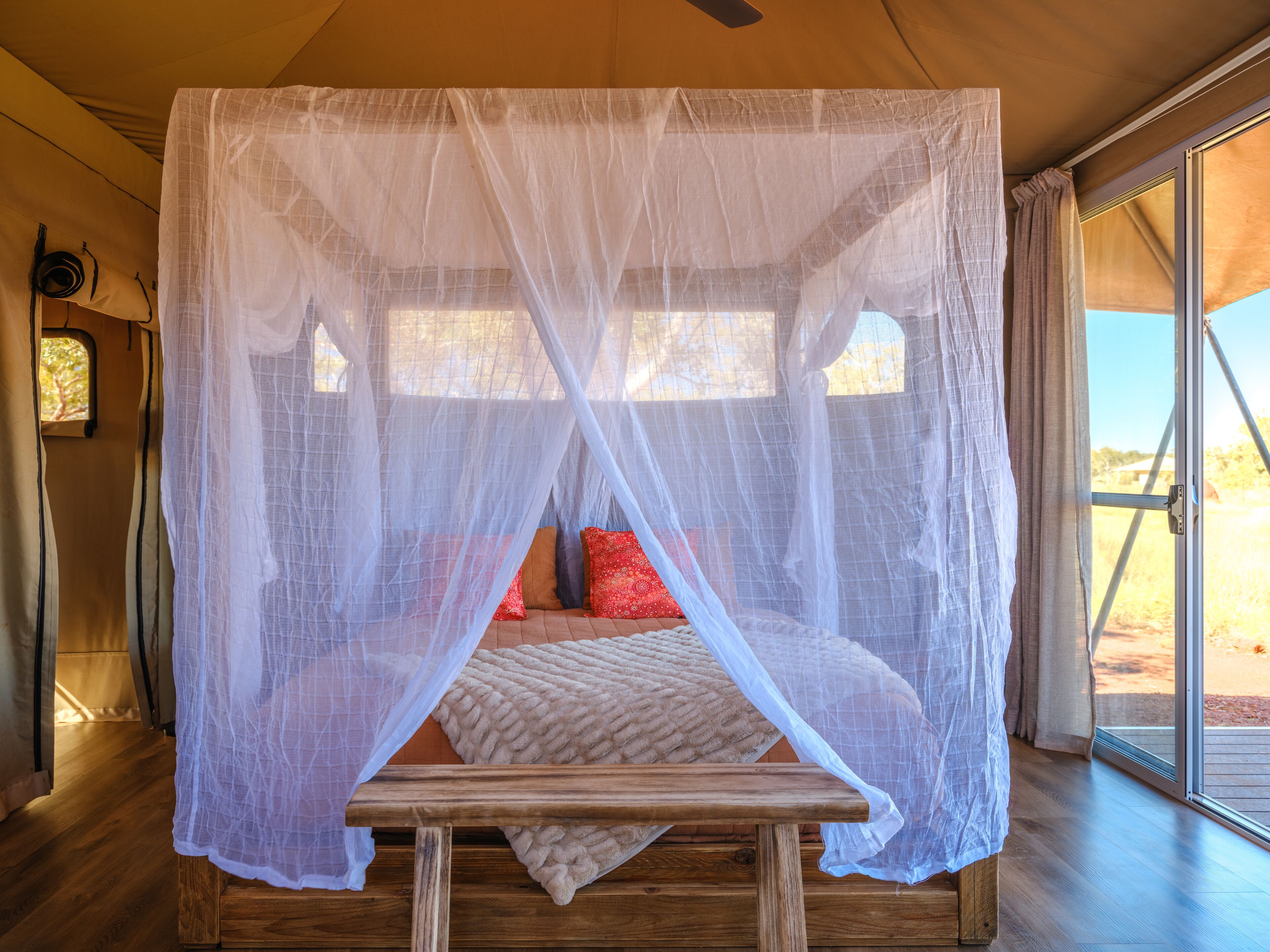 luxury tent | 1 bedroom, in-room safe, bed sheets