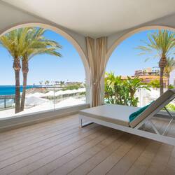 Superior Suite, Sea View | In-room safe, desk, laptop workspace, blackout drapes