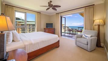 Suite – premier, 3 soverom, balkong, havutsikt (Konea 701, 3Bath) | 1 soverom, sengetøy av topp kvalitet og safe på rommet