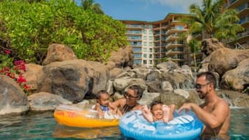 4 outdoor pools, open 8:00 AM to 10:00 PM, cabanas (surcharge)