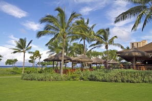Se sirven desayunos, almuerzos y cenas; con vista a la playa