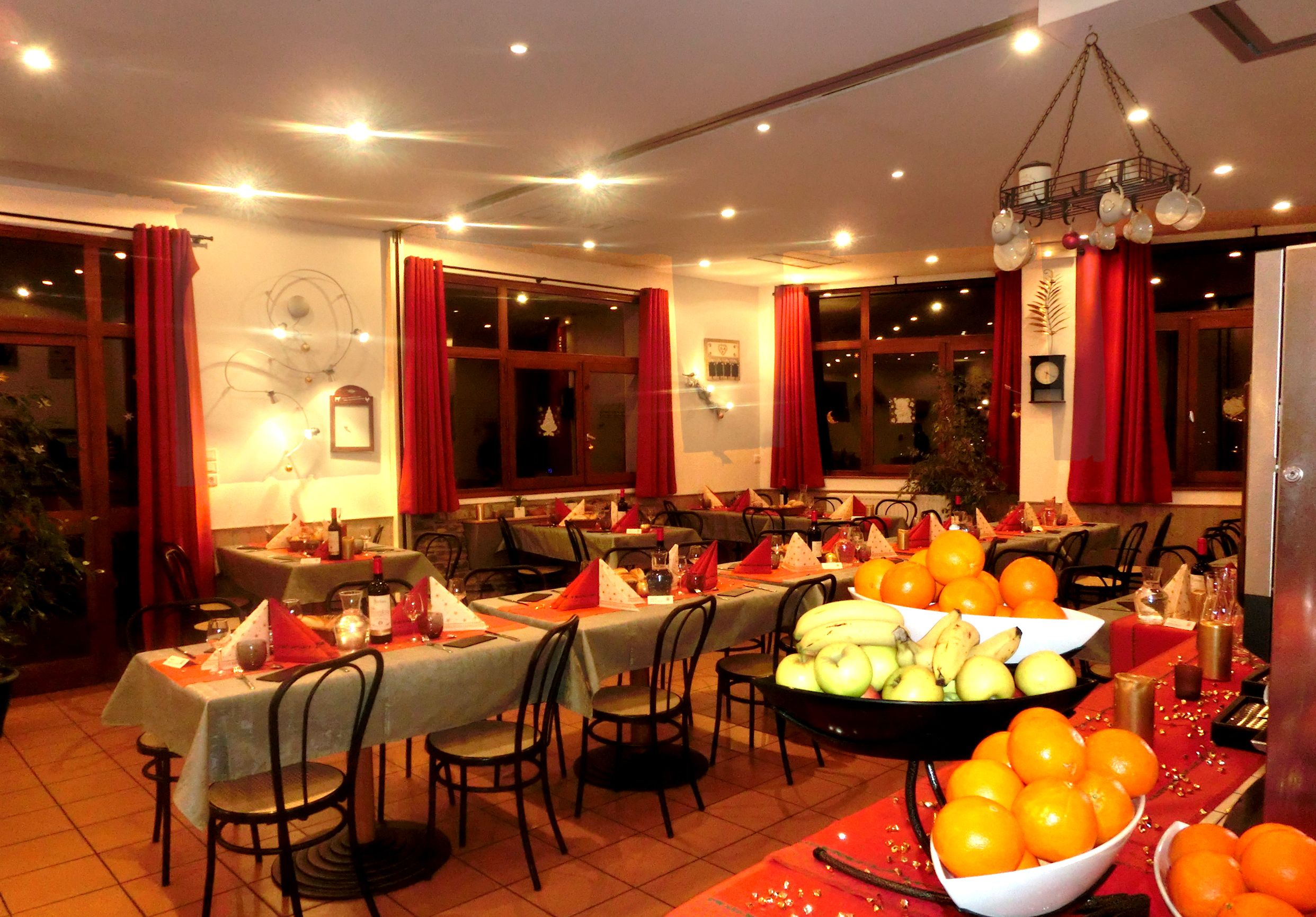 Dîner servi sur place