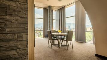 Presidential Apartment, 1 Bedroom, 2 Bathrooms | Living area | 24-inch flat-screen TV with cable channels, TV