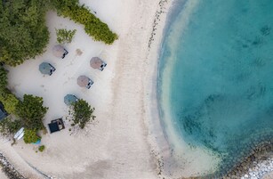 Private beach, white sand, free beach shuttle, sun loungers