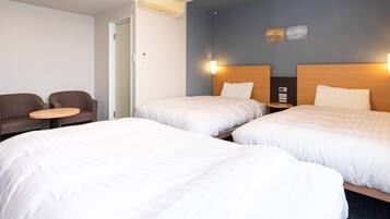 Room, Multiple Beds, Non Smoking | Premium bedding, desk, laptop workspace, blackout drapes