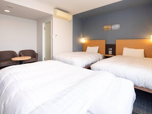 Room, Multiple Beds, Non Smoking | Premium bedding, desk, laptop workspace, blackout drapes - Comfort Hotel Hikone (Hikone)