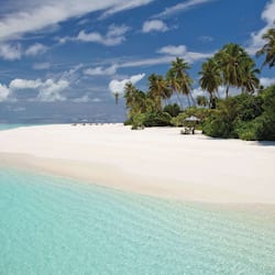 Private beach, white sand, free beach cabanas, sun-loungers
