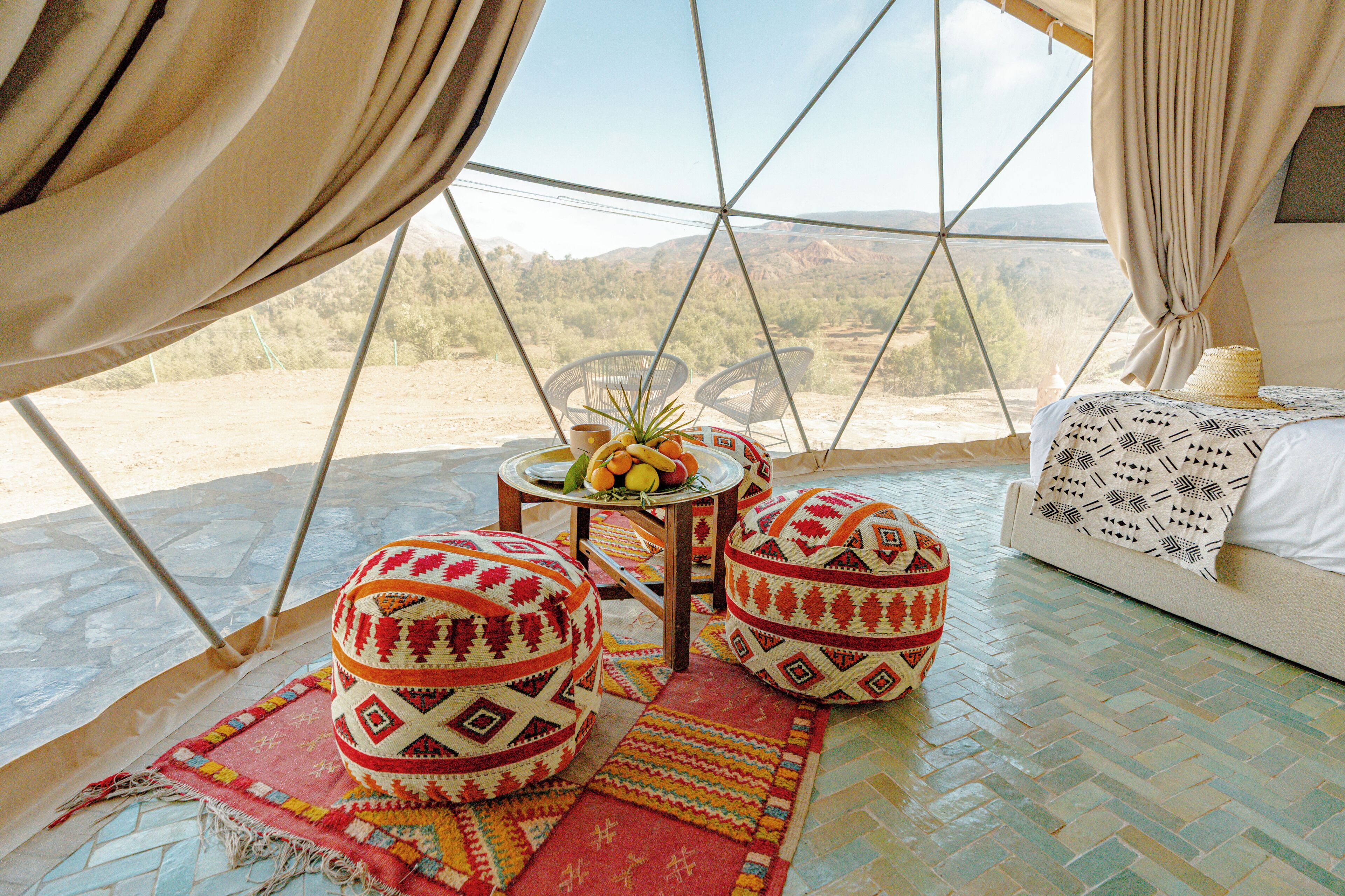 Deluxe-Zelt | Allergikerbettwaren, Minibar, individuell dekoriert