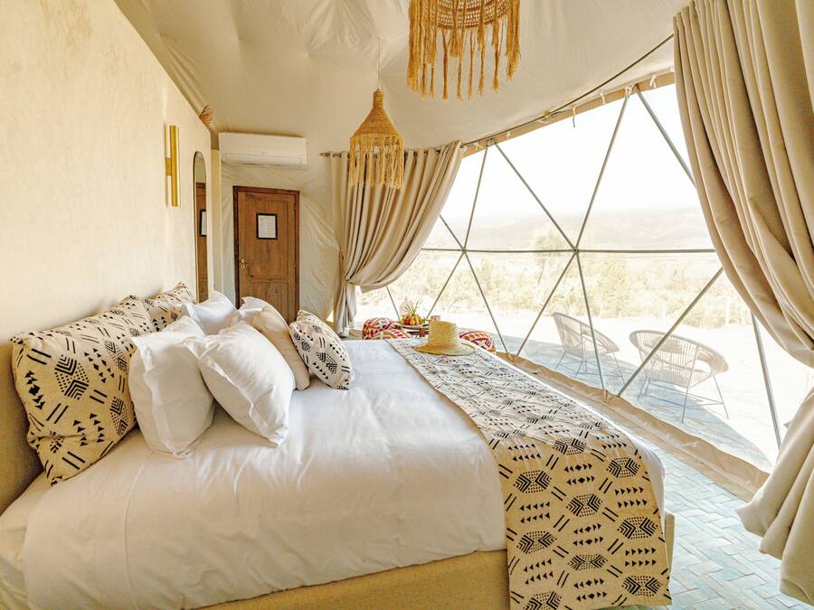 Deluxe-Zelt | Allergikerbettwaren, Minibar, individuell dekoriert