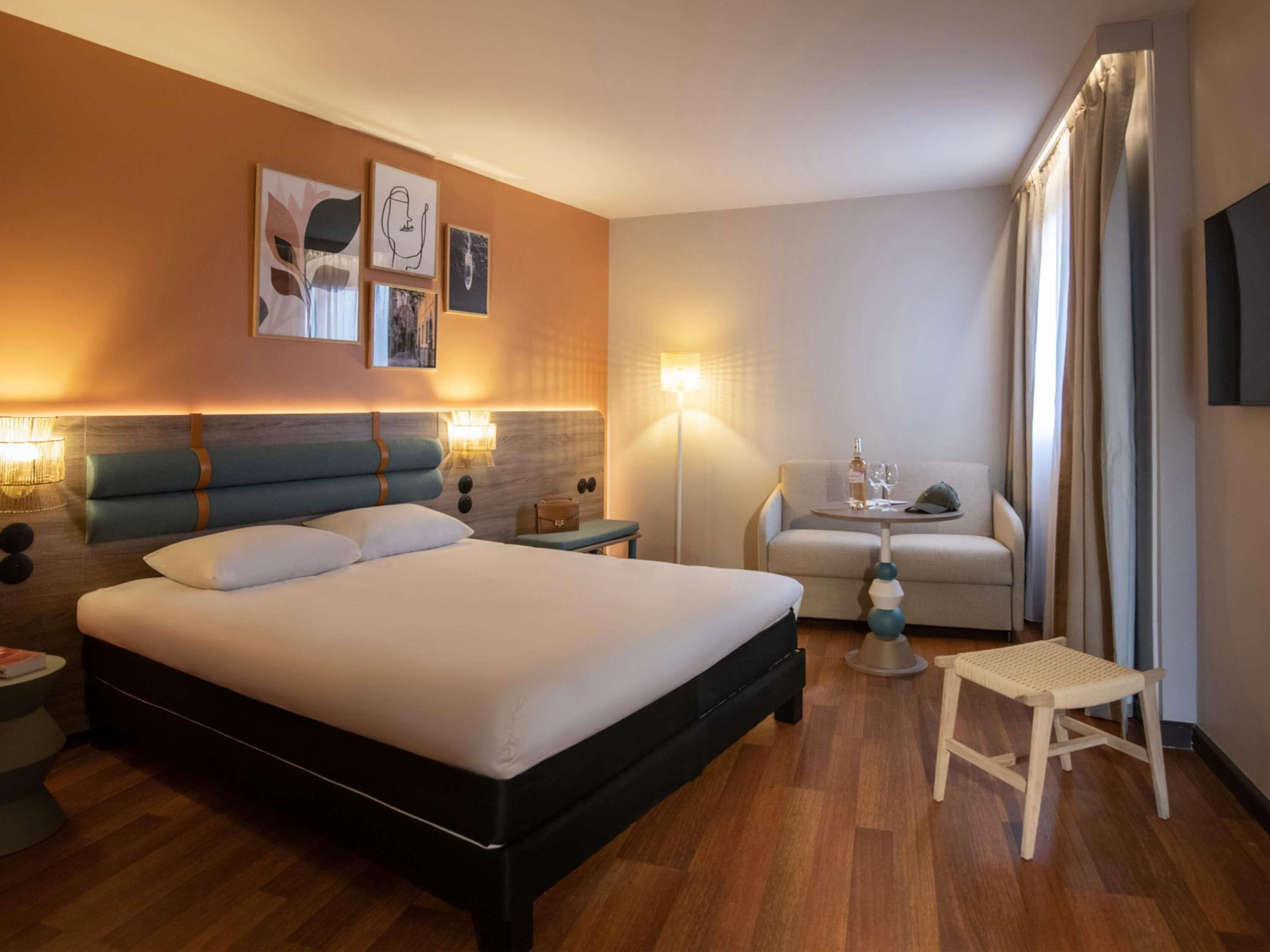 premium bedding, desk, blackout curtains, soundproofing