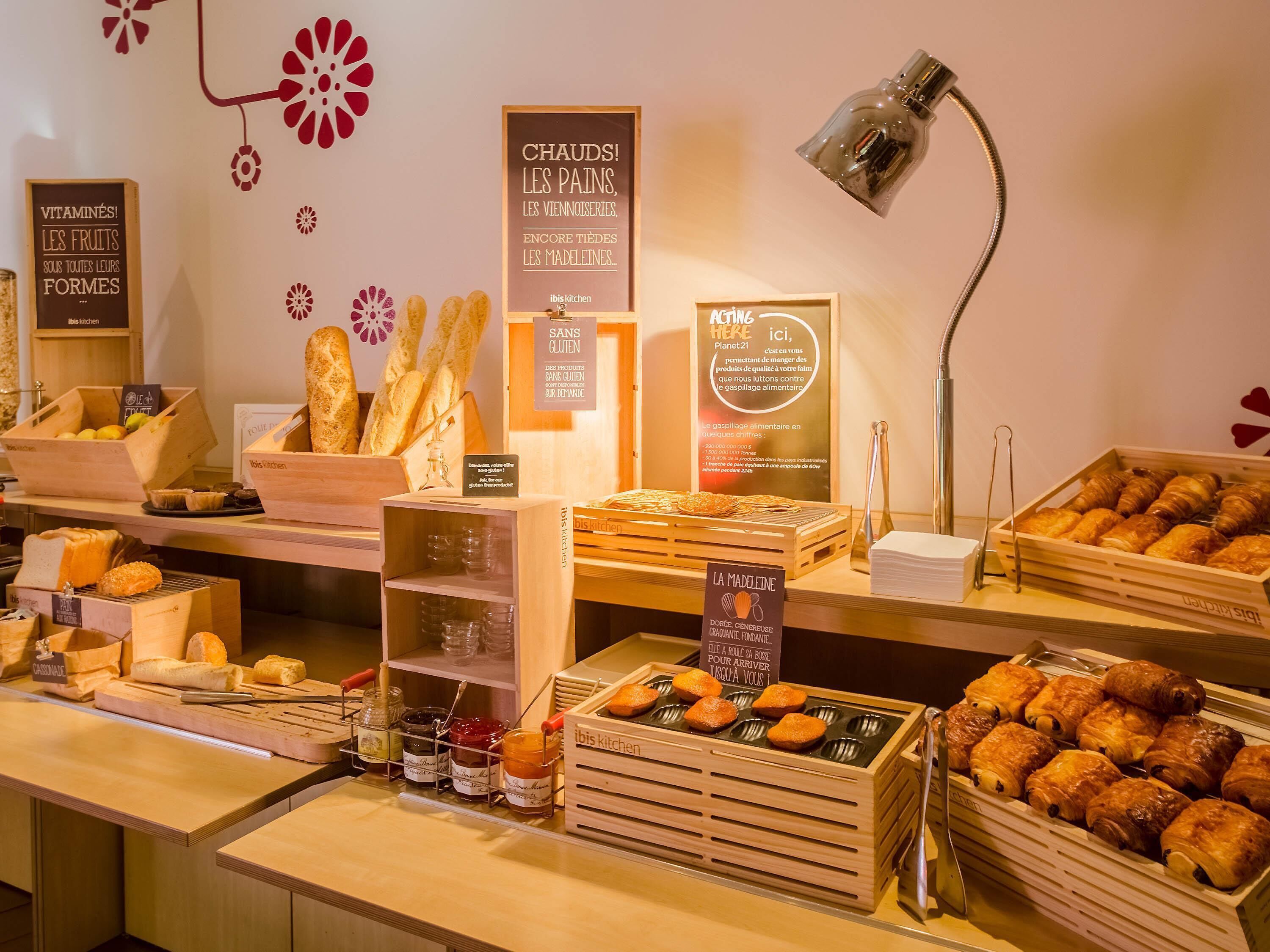 daily buffet breakfast (eur 12.90 per person)