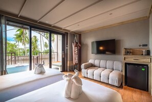 Literie de qualité supérieure, matelas Select Comfort, minibar