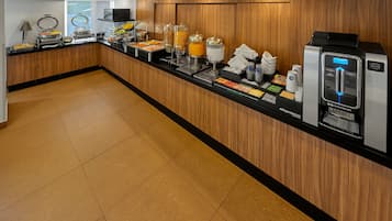 Free daily self-service breakfast