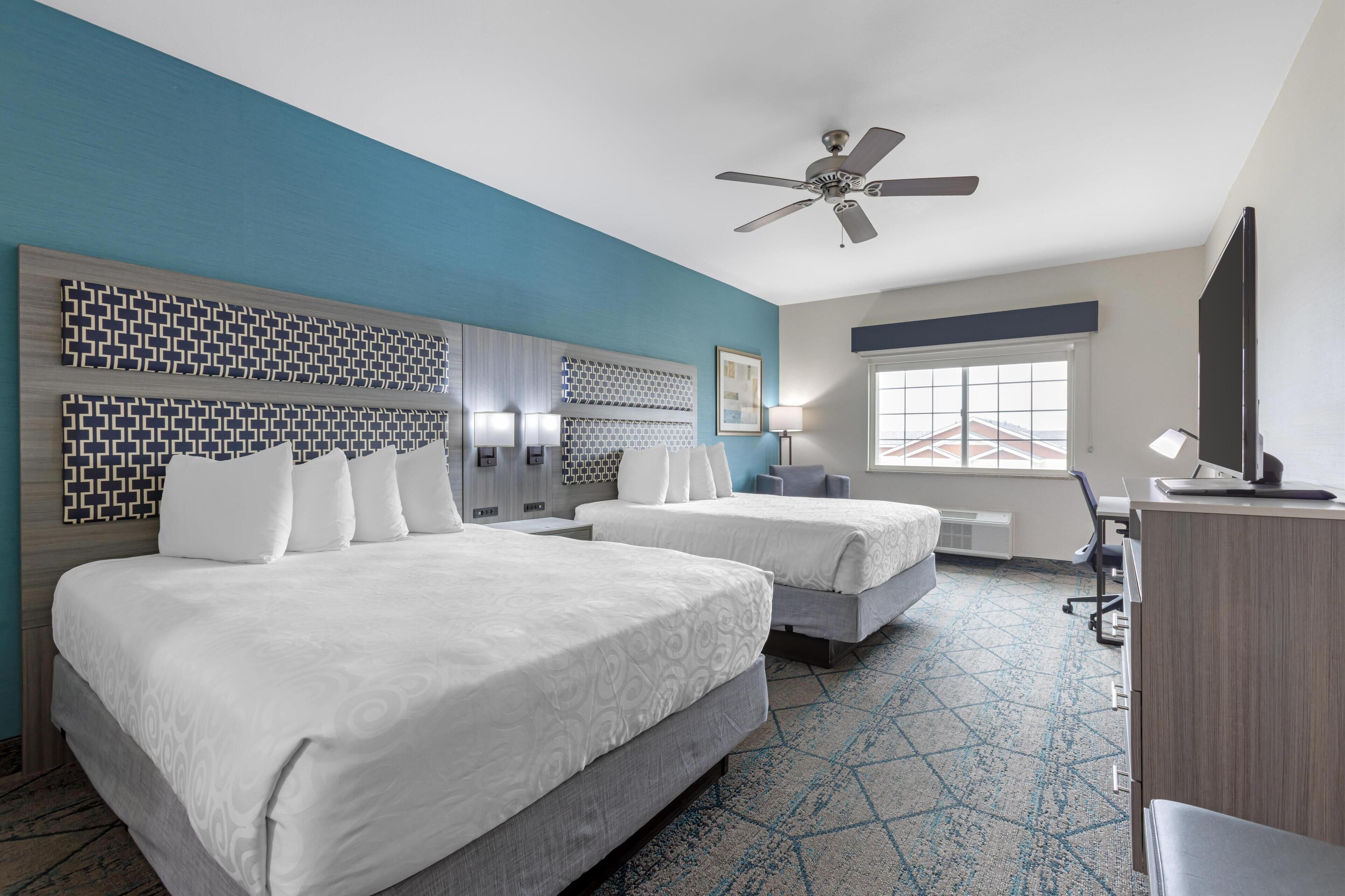 Standard Room, 2 Queen Beds, Non Smoking, Refrigerator & Microwave