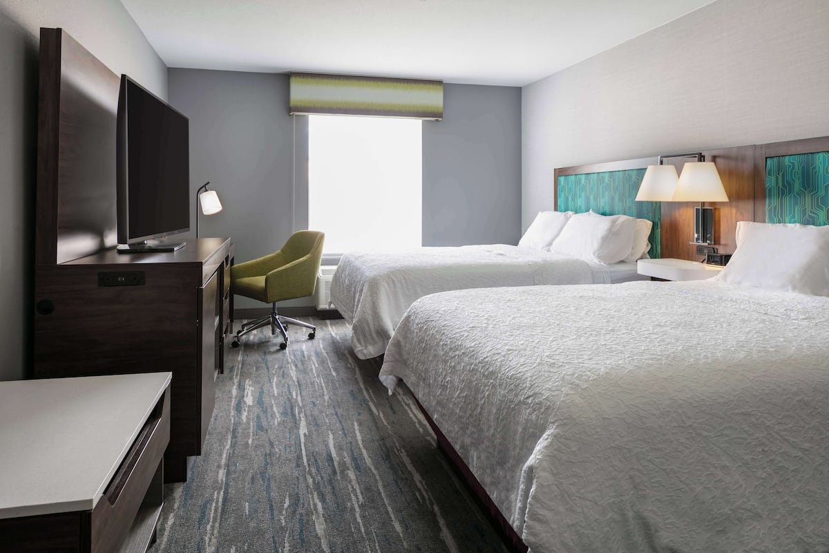 2 Queen Beds, Non Smoking | In-room safe, desk, laptop workspace, rollaway beds