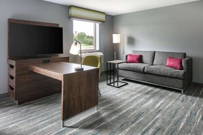 Suite estudio, 1 cama King size y sofá cama, para no fumadores (Mobility & Hearing) | 1 habitación, caja de seguridad en la habitación y escritorio 