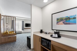 Studio, 2 Queen Beds, Accessible, Non Smoking (Mobility & Hearing, Roll-in Shower) | Minibar - Hampton Inn & Suites Chicago Deer Park (Barrington)
