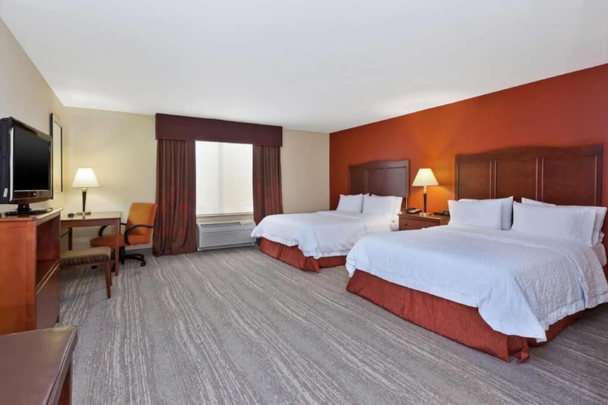 In-room safe, iron/ironing board, free wired internet, bed sheets