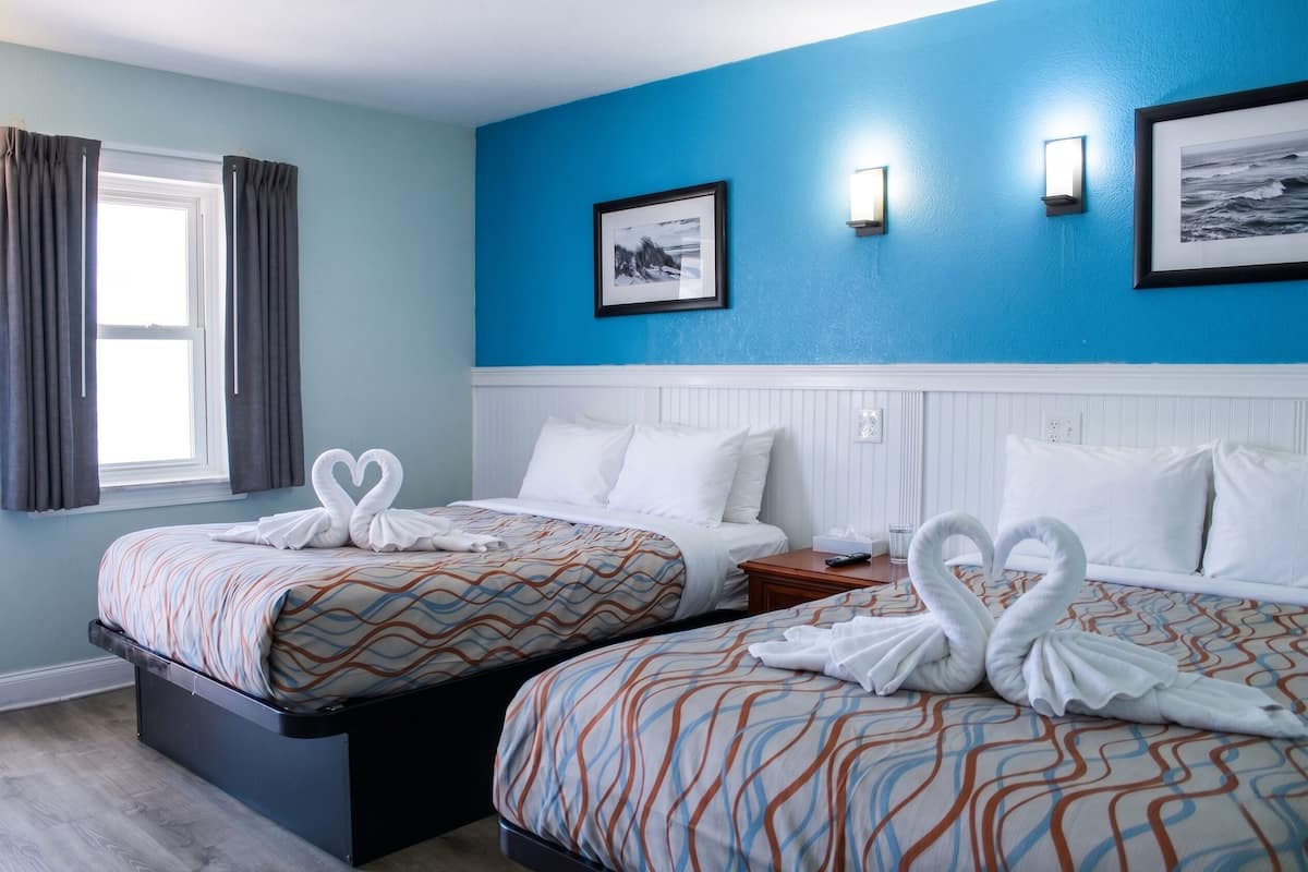Standard Double Room, 2 Double Beds | Premium bedding, blackout drapes, free WiFi, bed sheets