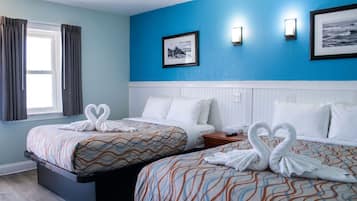 Premium bedding, blackout curtains, free WiFi, bed sheets