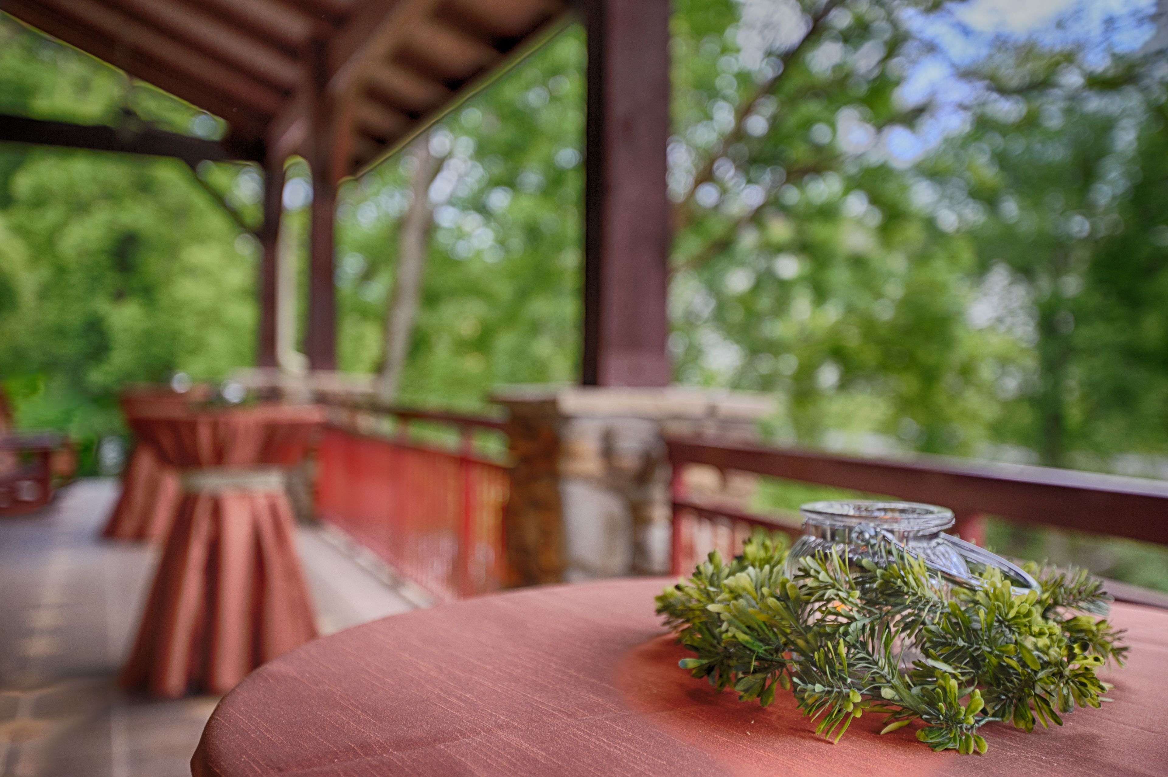outdoor banquet area