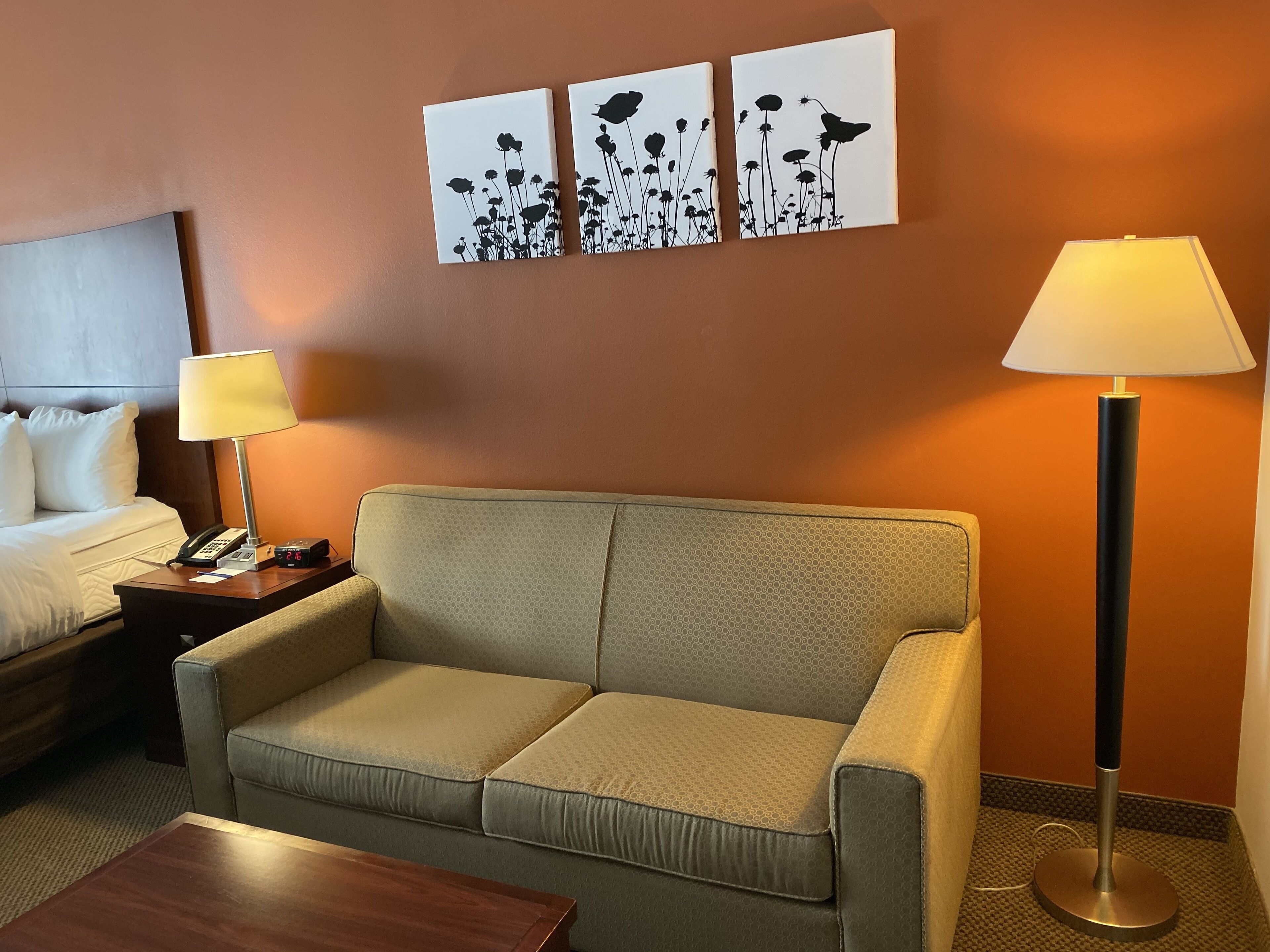 suite, 1 king bed with sofa bed, non smoking | desk, laptop workspace, iron/ironing board, rollaway beds