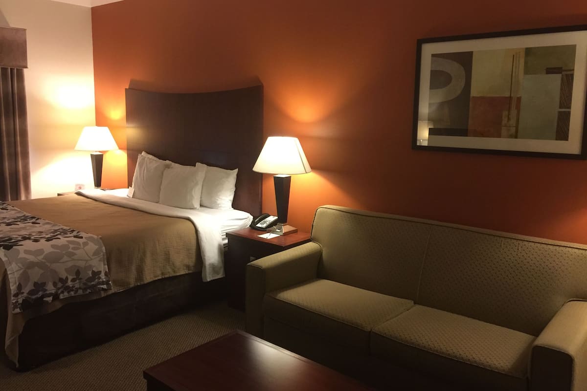 Suite, 1 King Bed with Sofa bed, Non Smoking | Desk, laptop workspace, iron/ironing board, rollaway beds