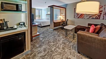 Studio, 1 King Bed with Sofa bed, Non Smoking | Living area | 32-inch LCD TV with cable channels, TV