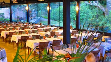 Breakfast, lunch, dinner served; Brazilian cuisine