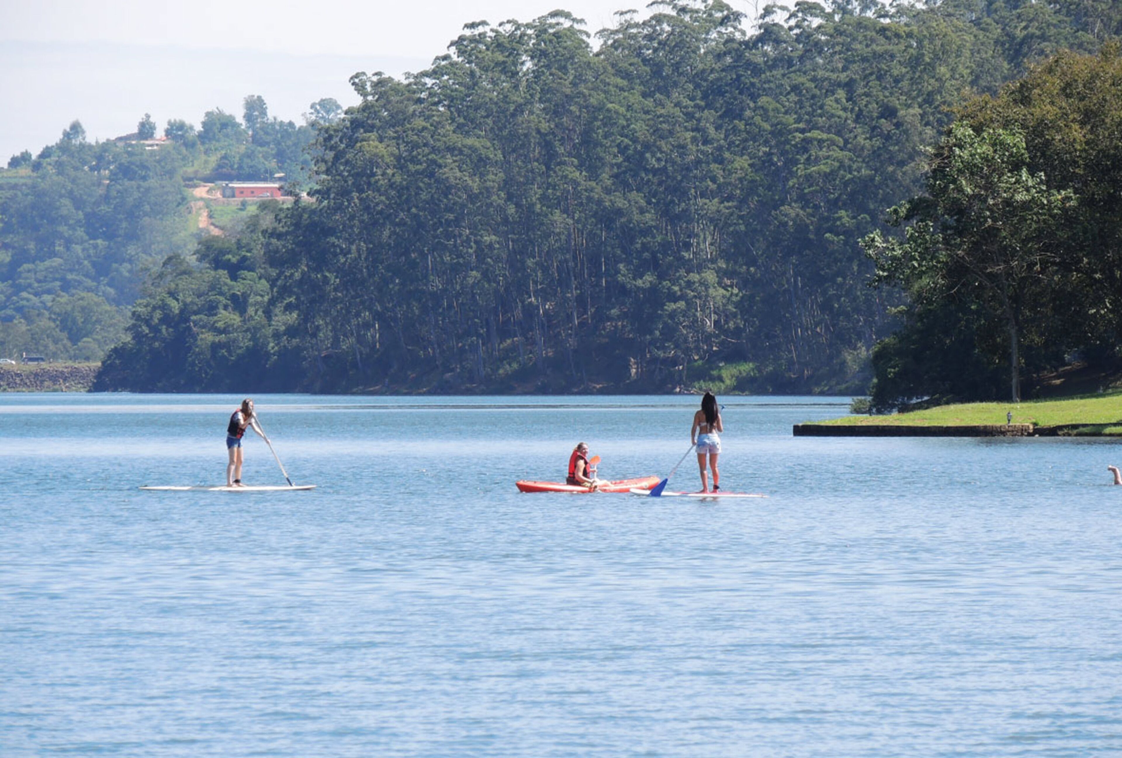 Un lac où l’on peut faire de la planche à rame.