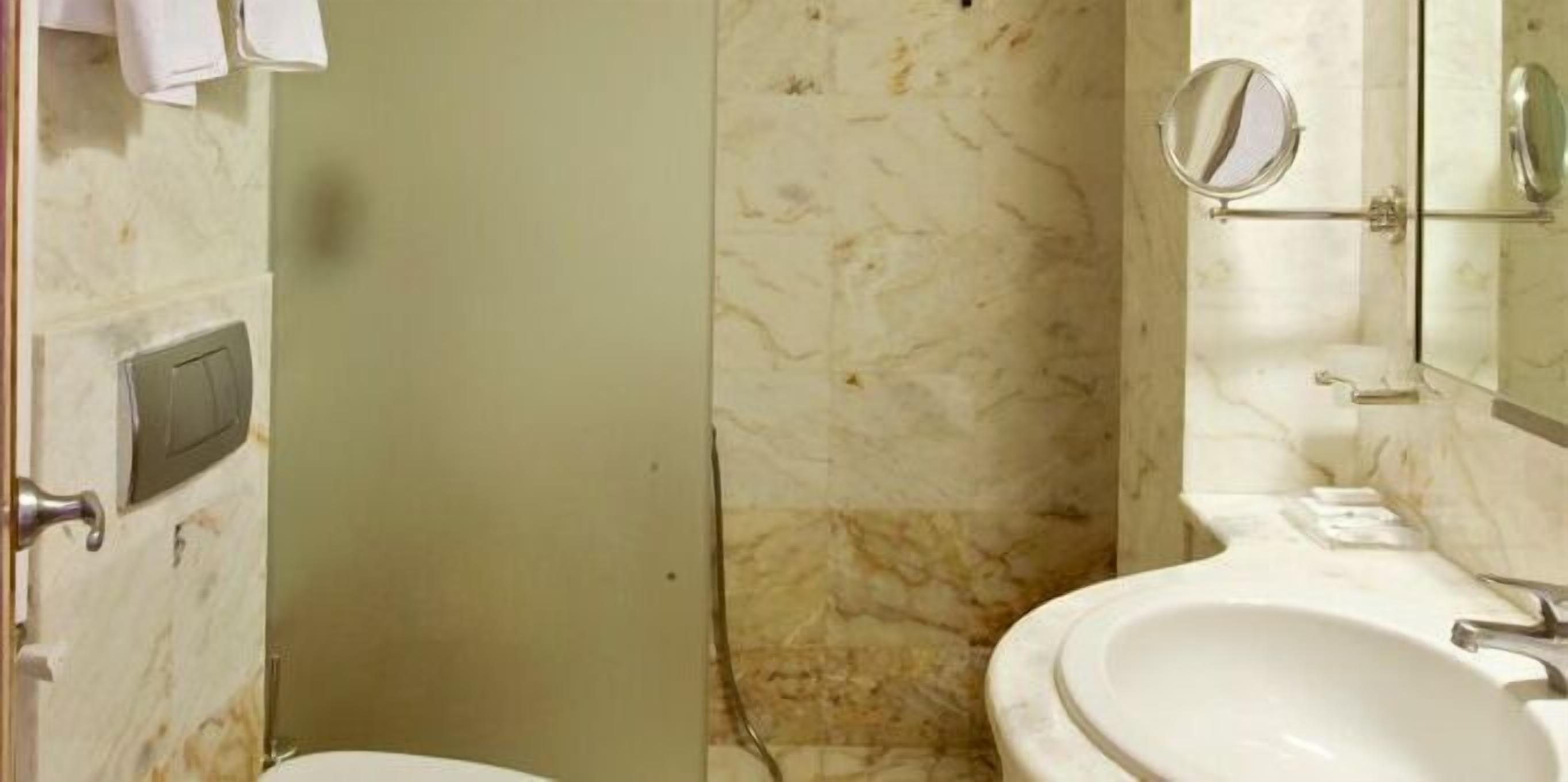 free toiletries, hair dryer, towels