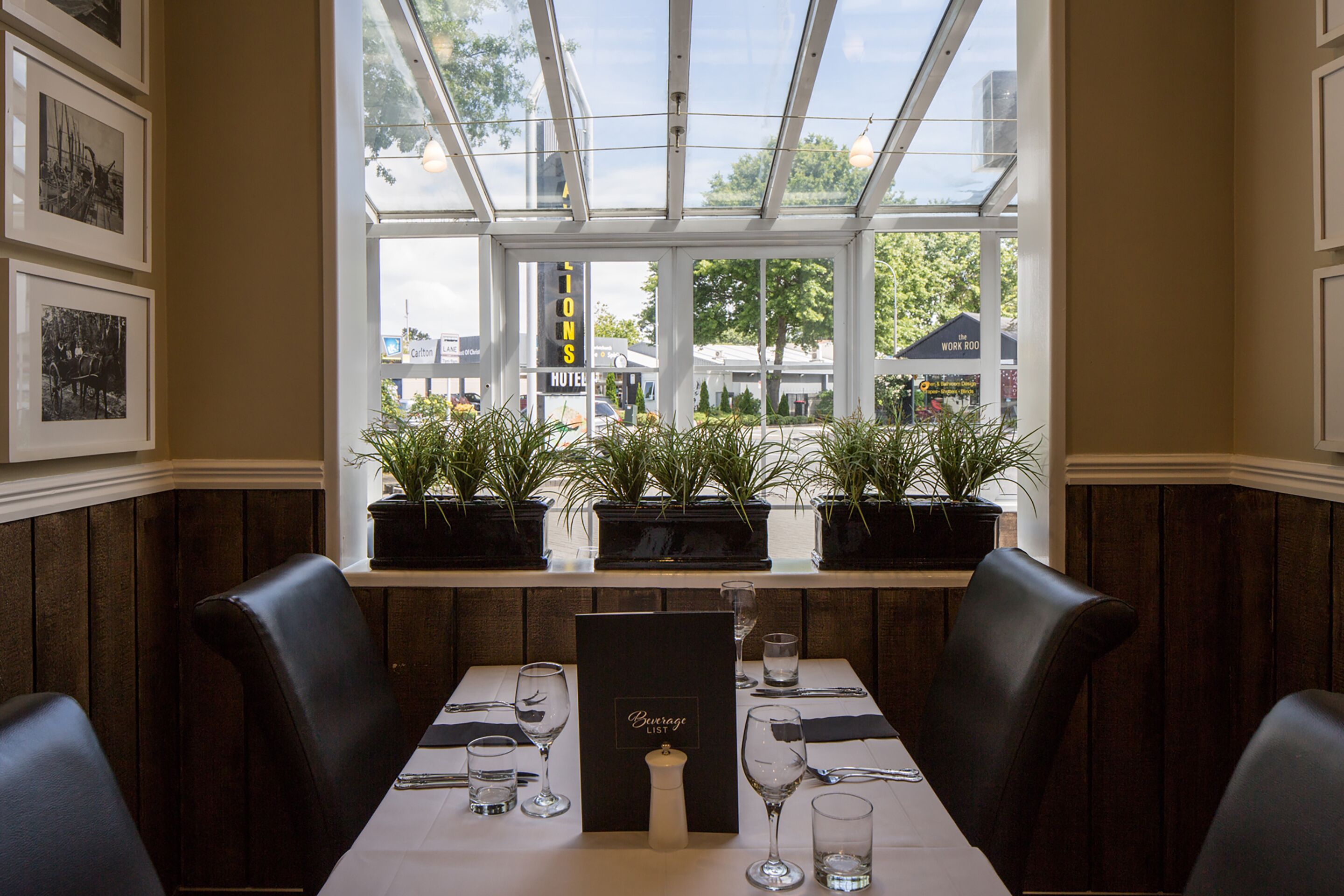 breakfast and dinner served, al fresco dining