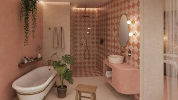 Rosaria Suite | Bathroom | Free toiletries, hair dryer, towels