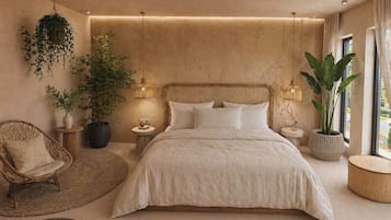 Bohemia suite | Hochwertige Bettwaren, Minibar, individuell dekoriert, Schreibtisch