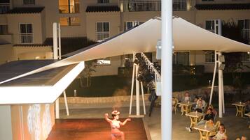 Outdoor banquet area